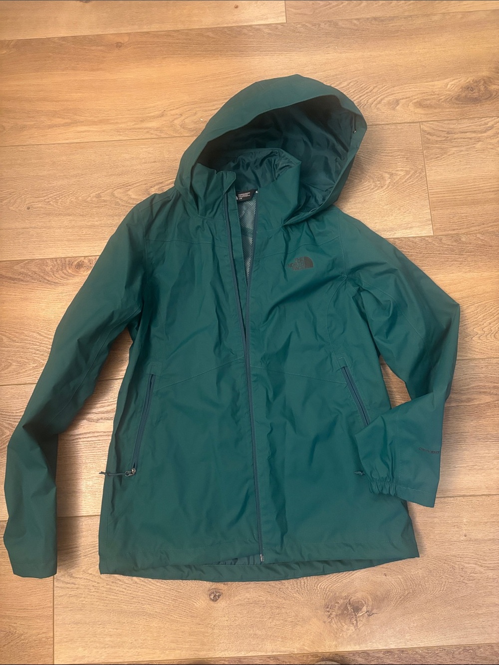 The North Face Women's Teal Hooded Rain Jacket